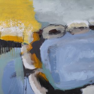 "Na rubu sna", apstraktni pejzaž, akril na platnu, 100x70cm